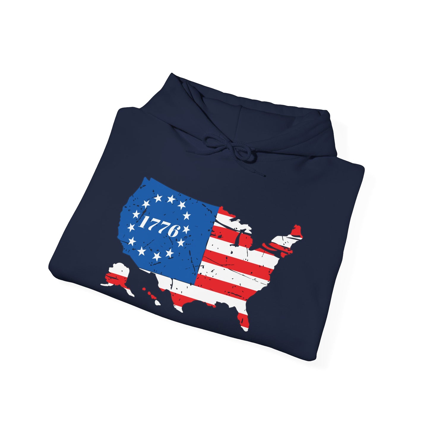 BETSY FLAG USA MAP - Premium Unisex Funny Sarcastic Black Hoodie Sweatshirt