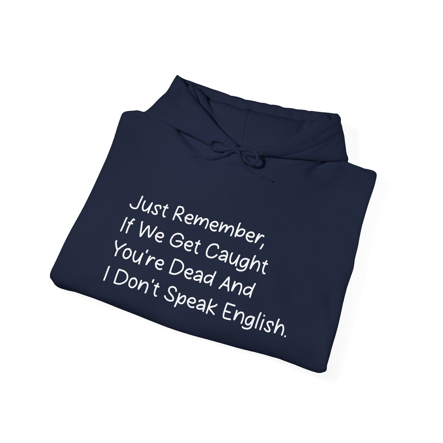 JUST REMEMBERM YOU'RE DEAF AND I DON'T SPEAK ENGLISH - Premium Unisex Funny Sarcastic Black Hoodie Sweatshirt