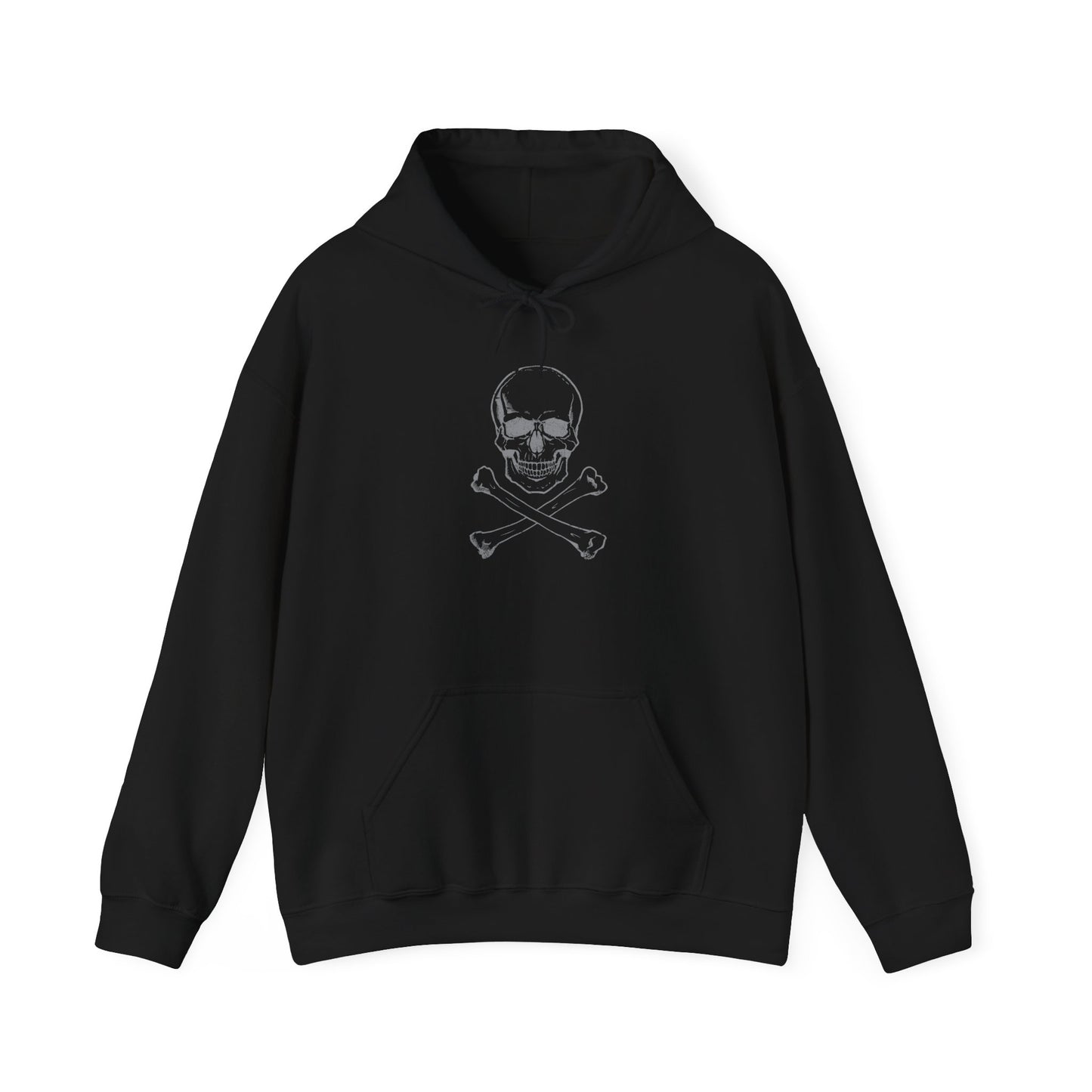 SKETCHY SKULL - Premium Unisex Funny Sarcastic Black Hoodie Sweatshirt