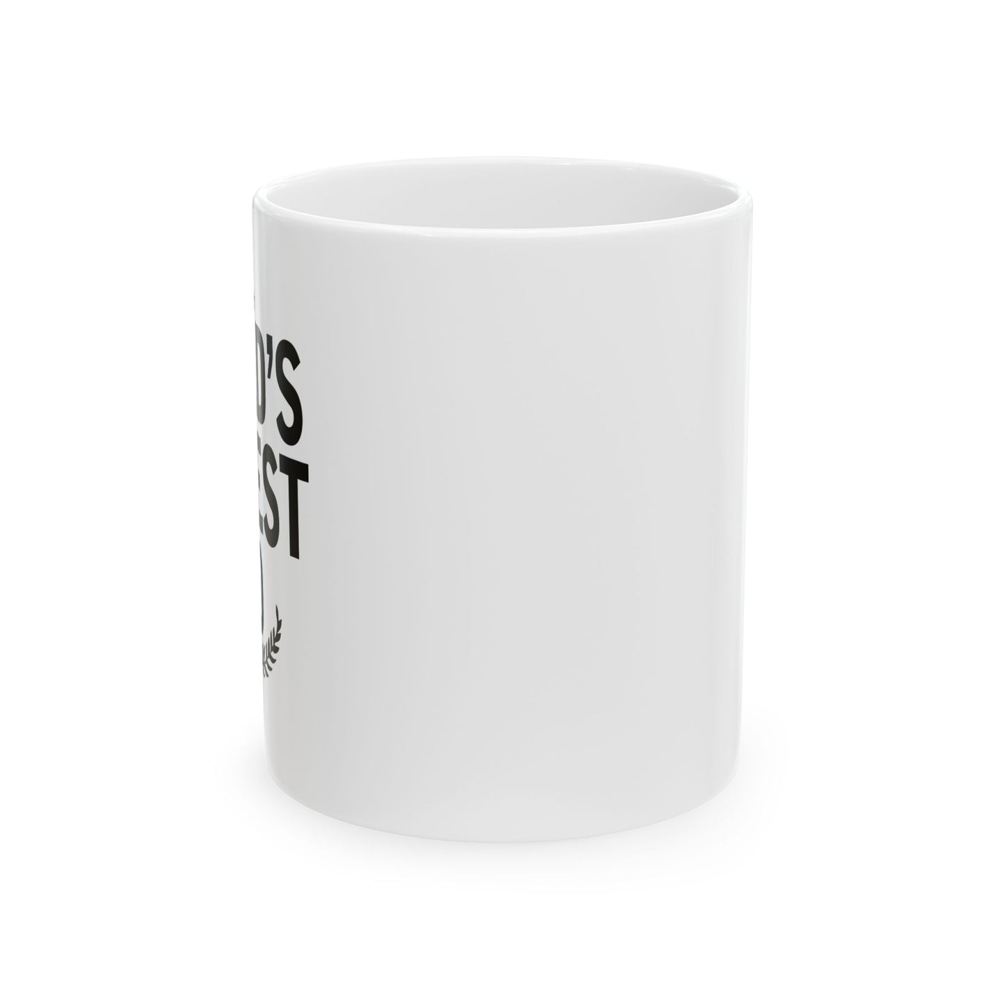 WORLD'S OKAYEST DAD FUNNY SARCASTIC WHITE MUG