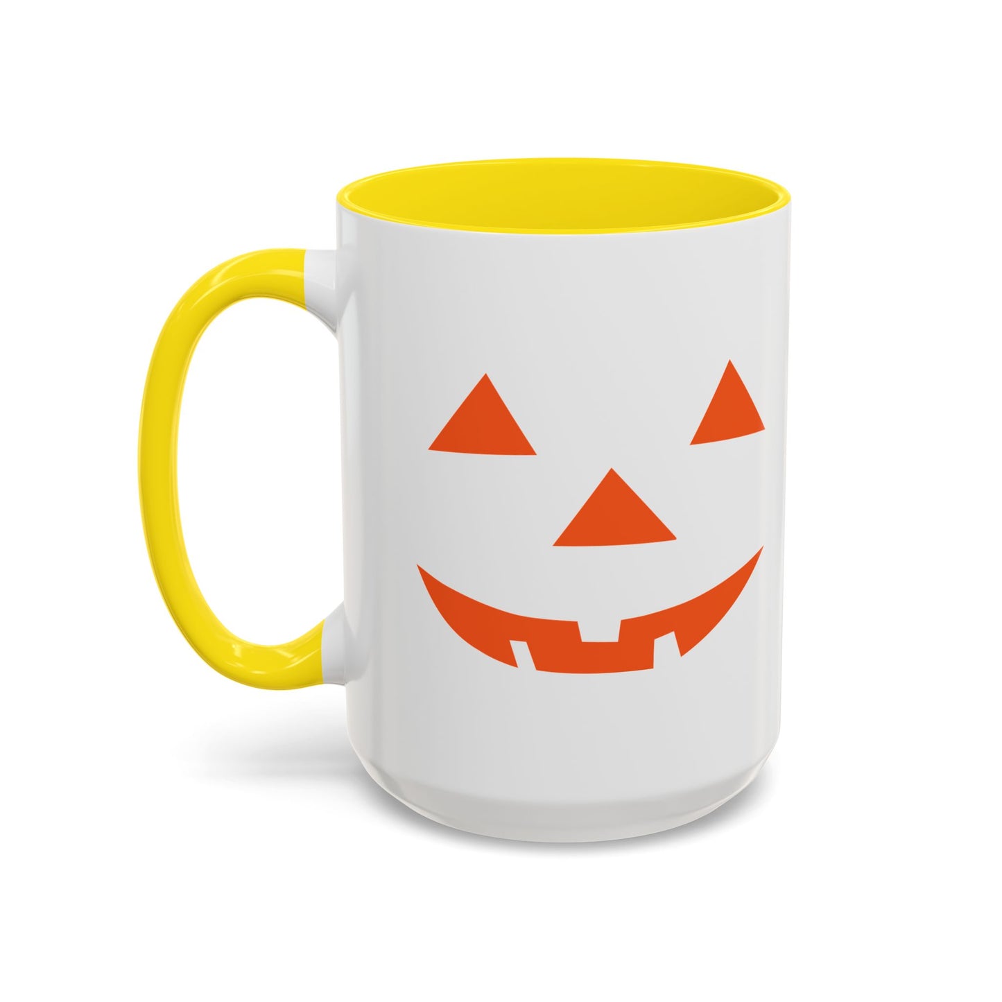 JACK O' LANTERN PUMPKIN HALLOWEEN EVIL SMILE Accent BiColor Funny Sarcastic Mug