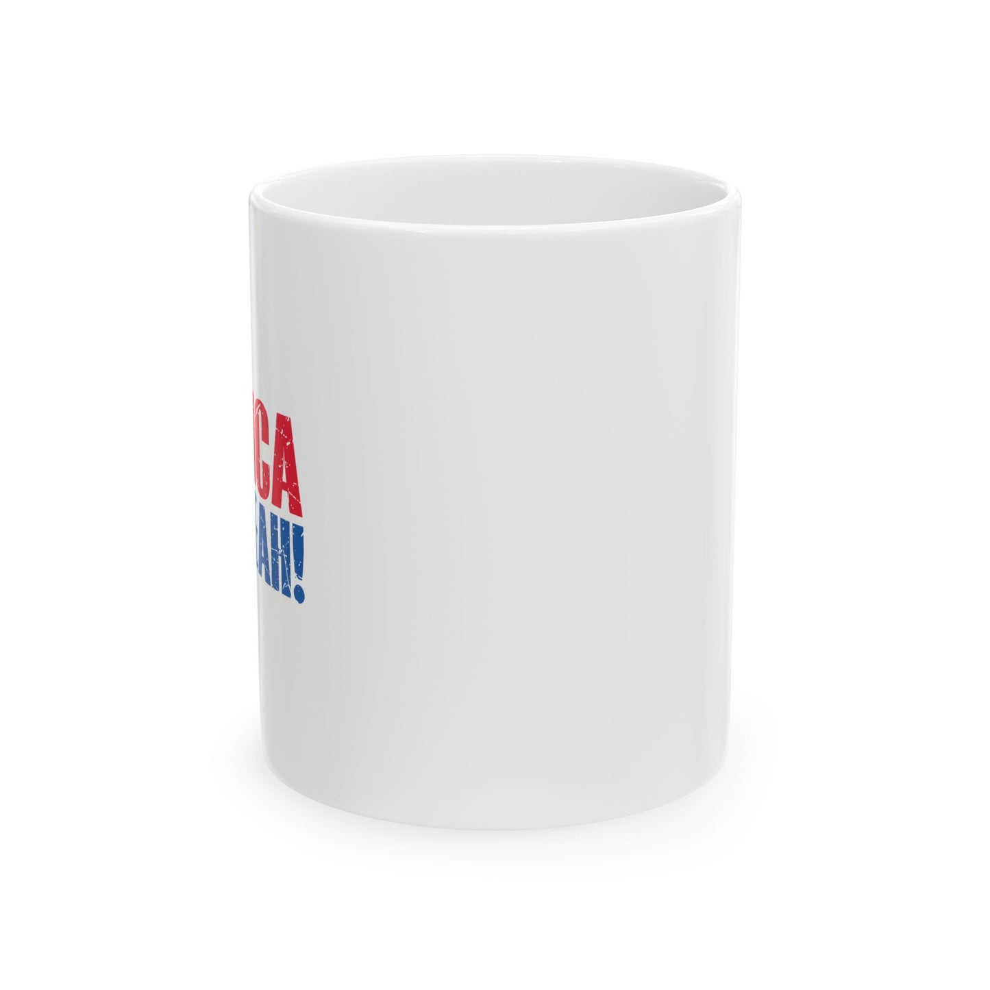 AMERICA FUCK YEAH FUNNY SARCASTIC WHITE MUG