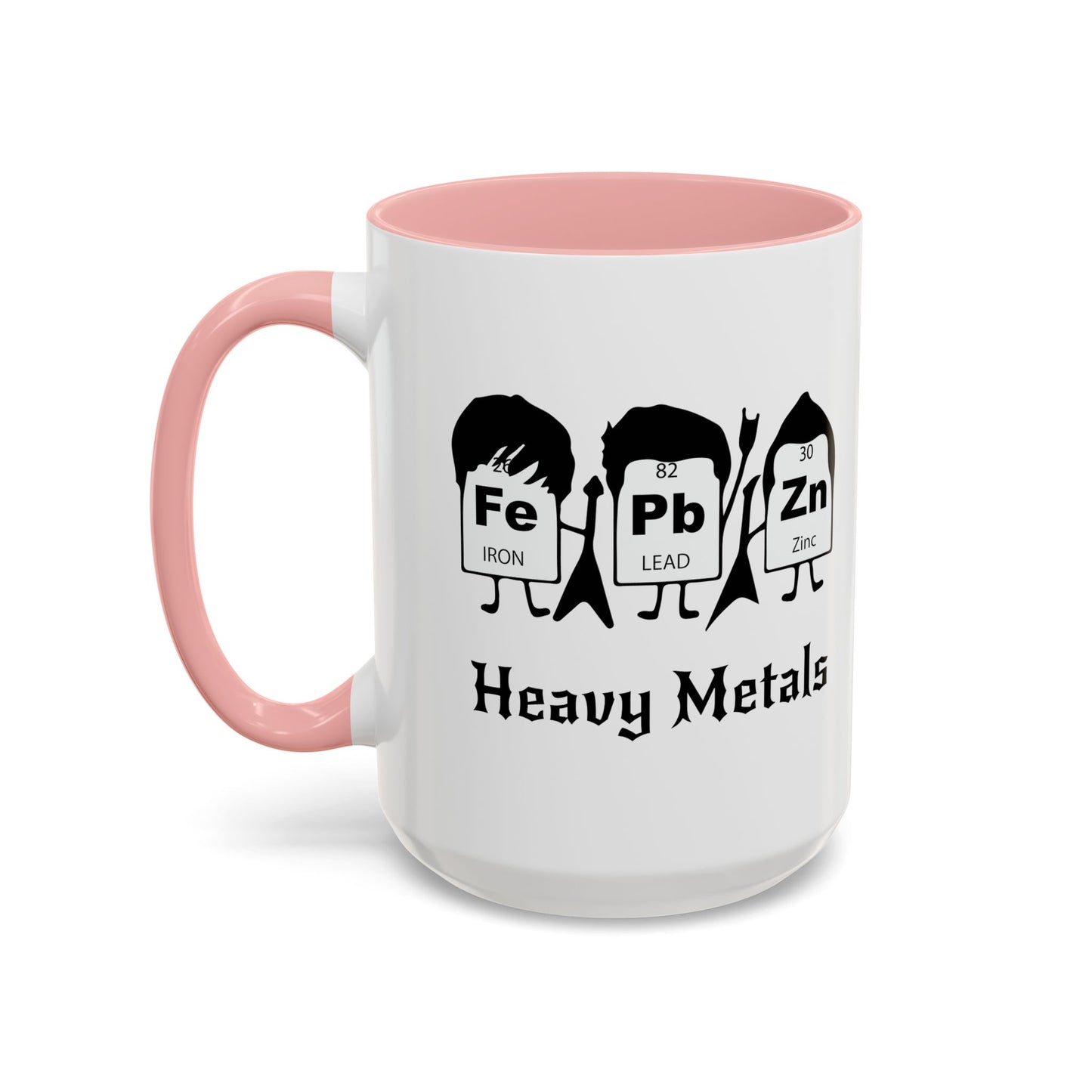 HEAVY METALS Accent BiColor Funny Sarcastic Mug