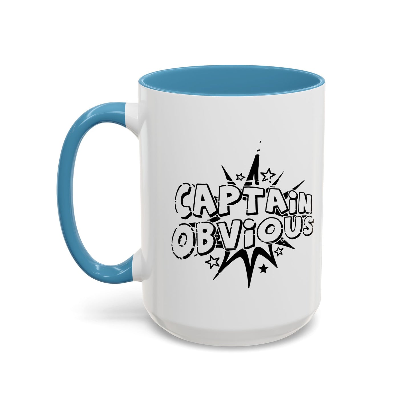 CAPTAIN OBVIOUS Accent BiColor Funny Sarcastic Mug