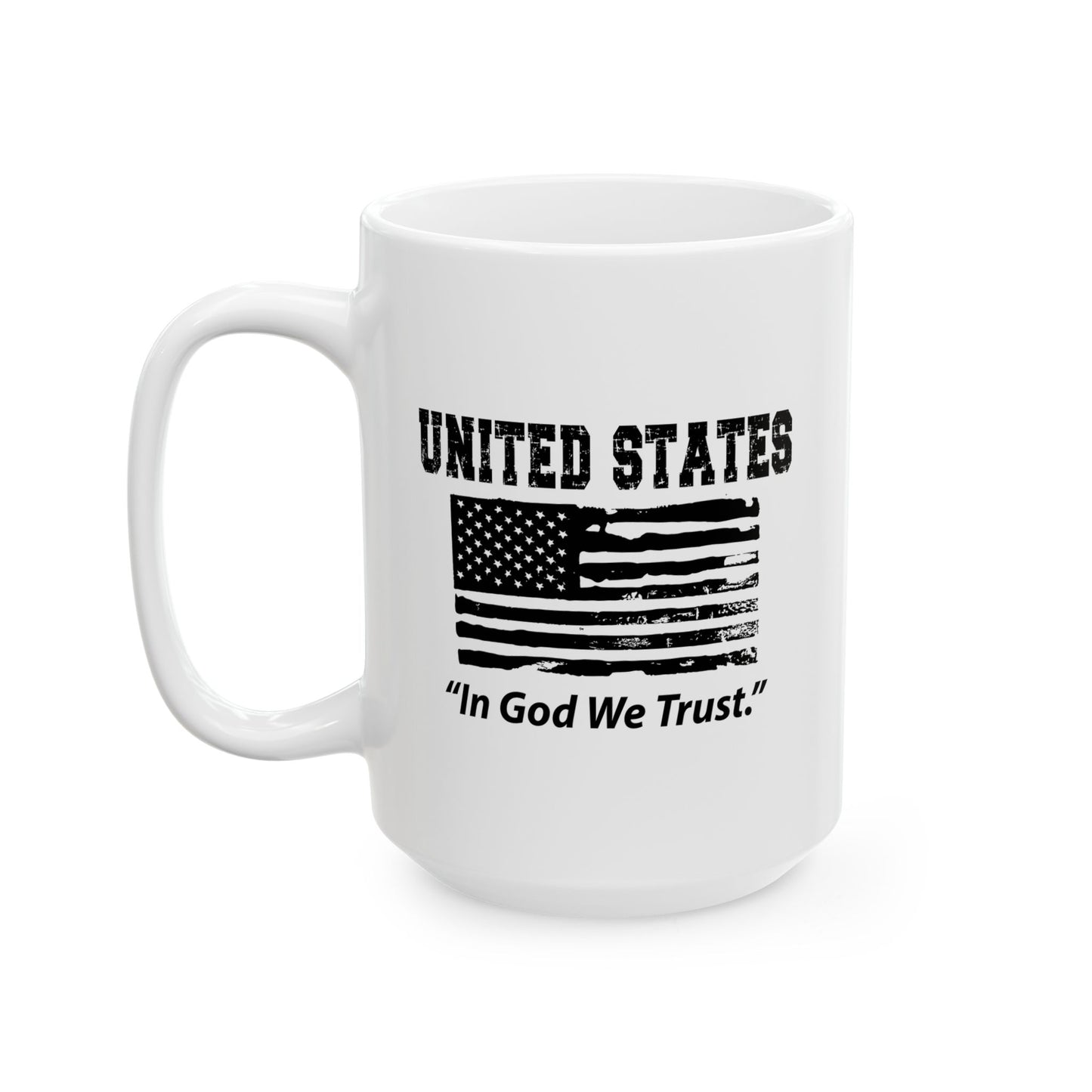 UNITED STATES IN GOD WE TRUST WHITE MUG