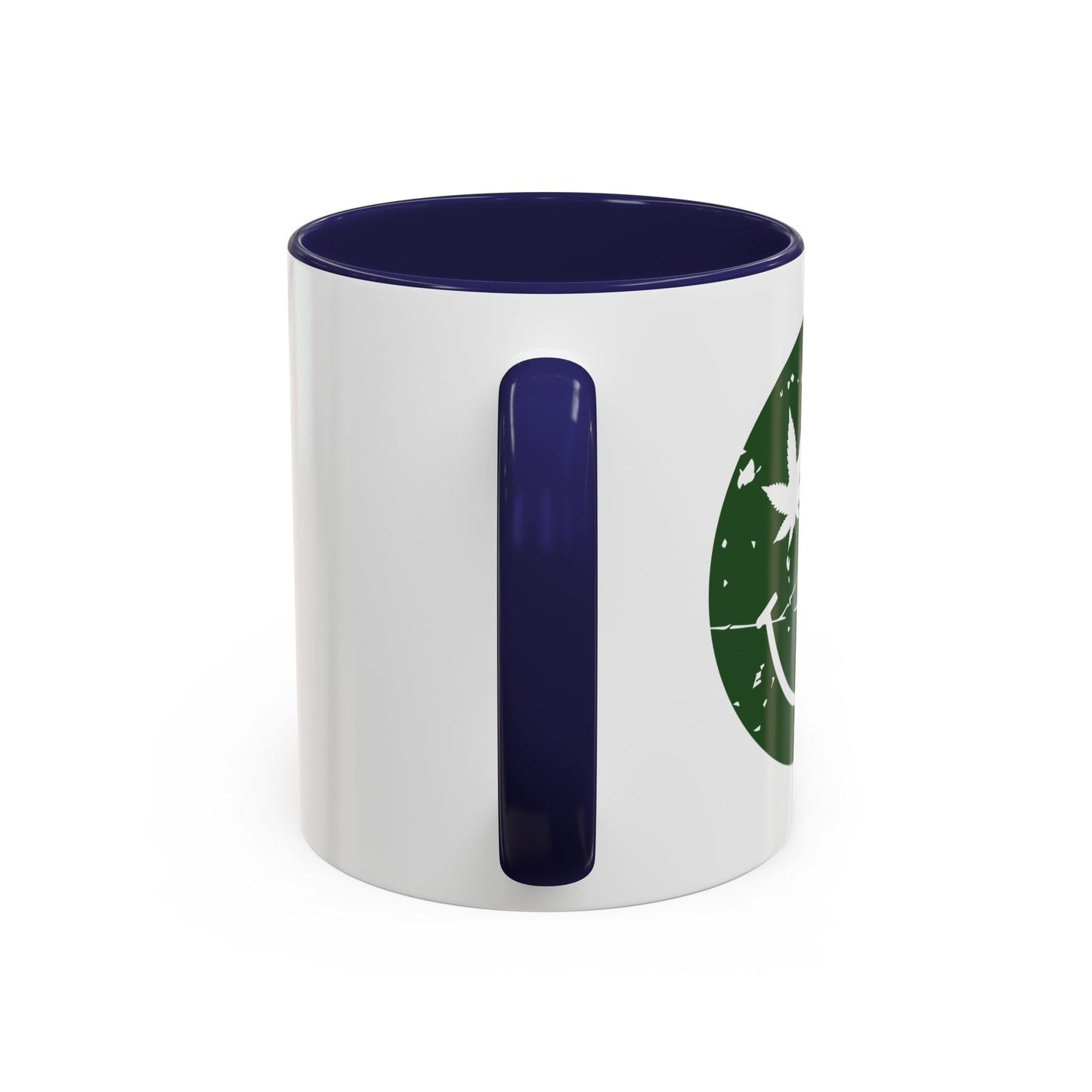 WEED SMILY FACE Accent BiColor Funny Sarcastic Mug