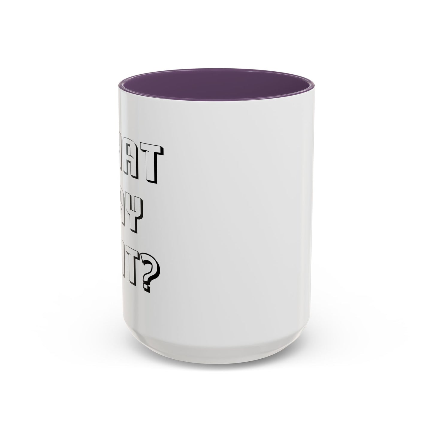 WHAT DAY IS IT? Accent BiColor Funny Sarcastic Mug