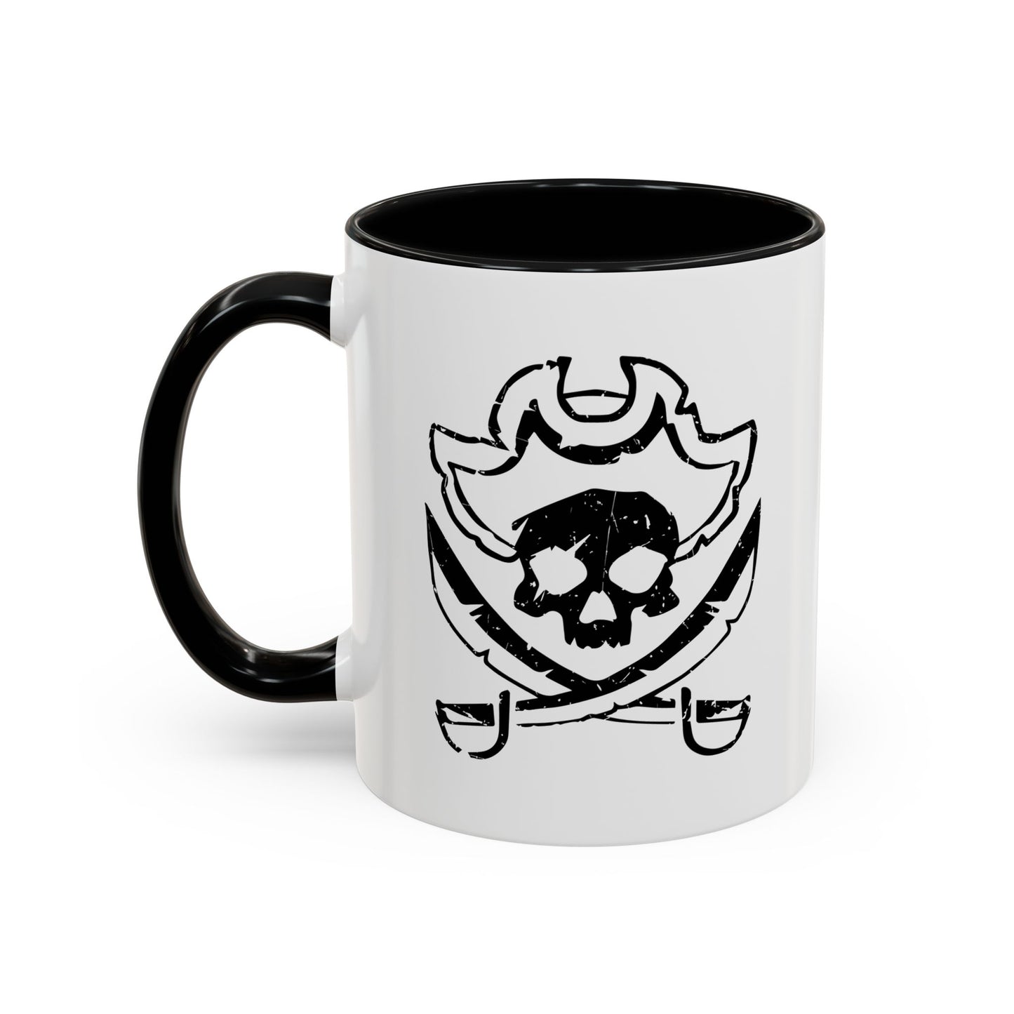 SCARED SKULL Accent BiColor Funny Sarcastic Mug