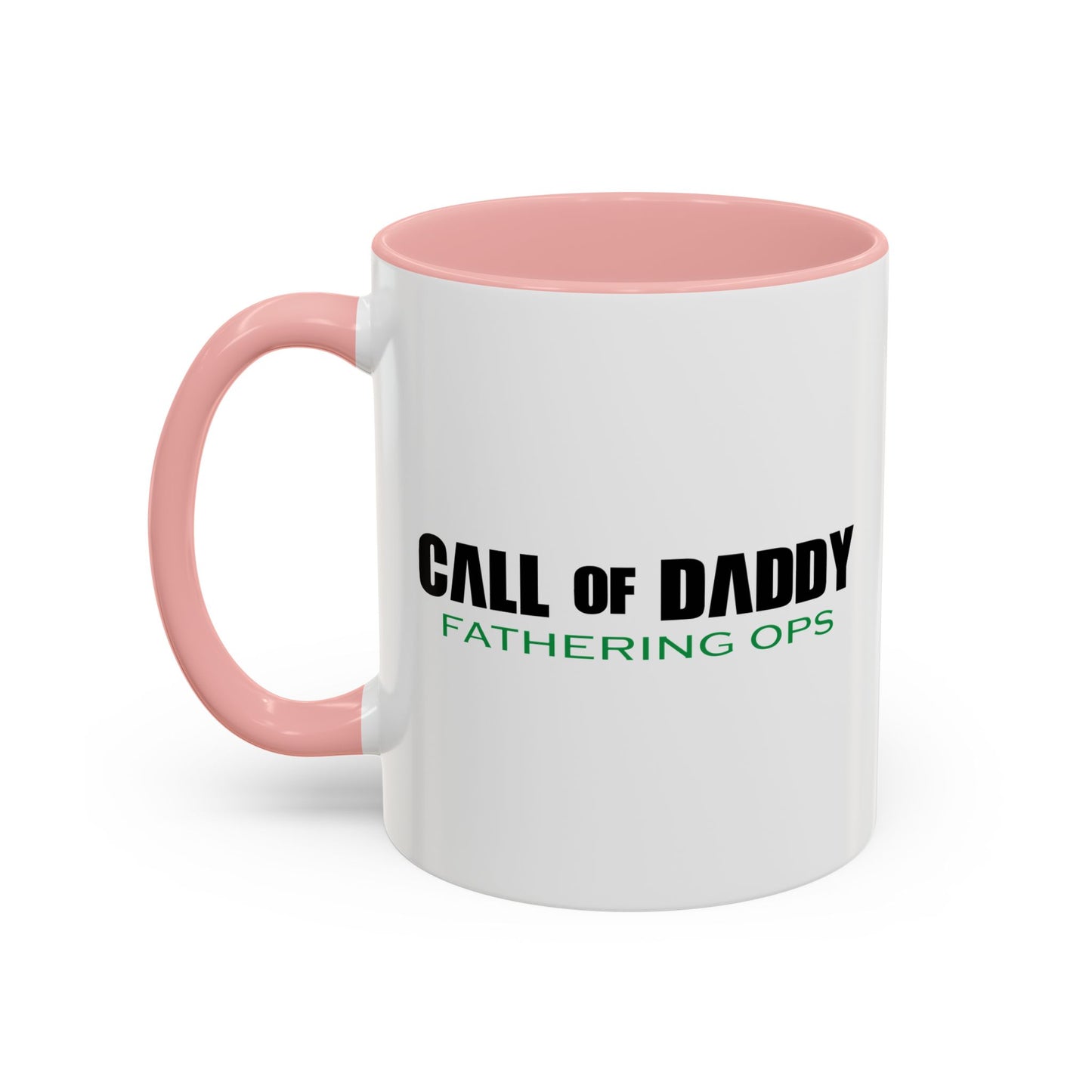 CALL OF DADDY FATHER OPS BLACK Accent BiColor Funny Sarcastic Mug