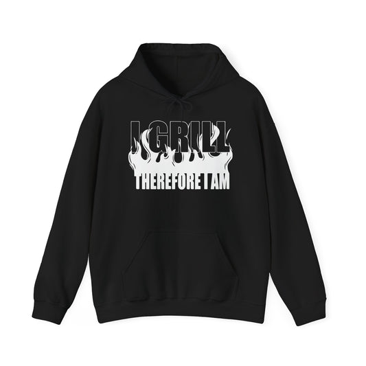 I GRILL THERE FOR I AM - Premium Unisex Funny Sarcastic Black Hoodie Sweatshirt