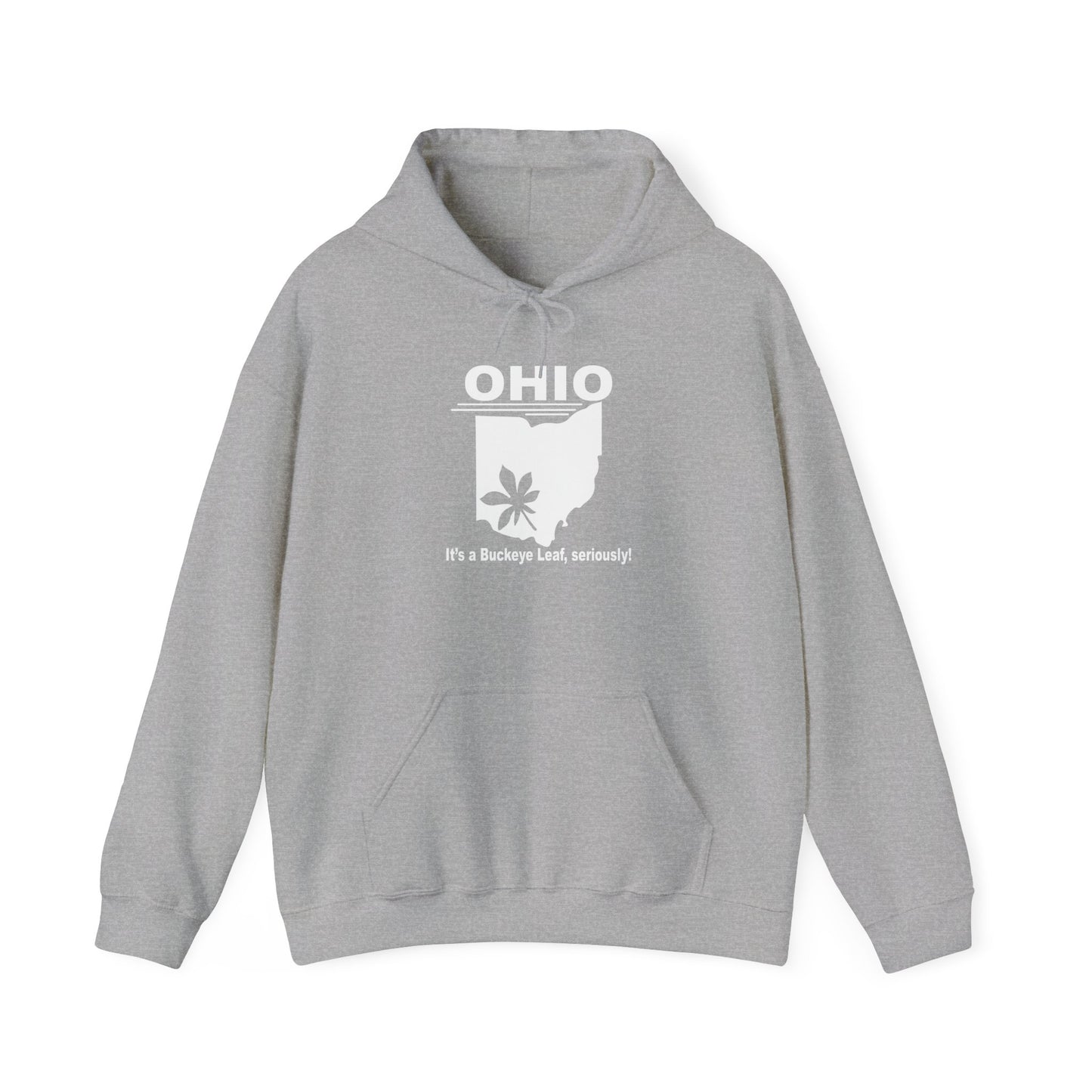 OHIO, IT'S A BUCKEYE LEAF - Premium Unisex Funny Sarcastic Black Hoodie Sweatshirt