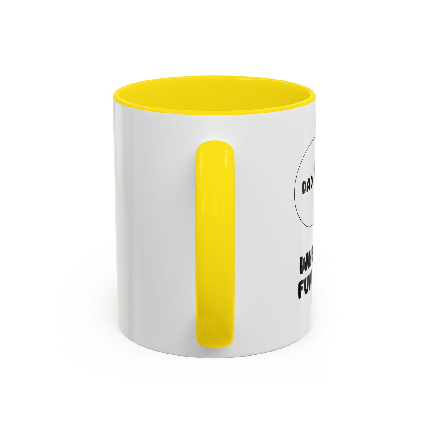 DAD JOKES WHERE THE FUN BEGINS Accent BiColor Funny Sarcastic Mug