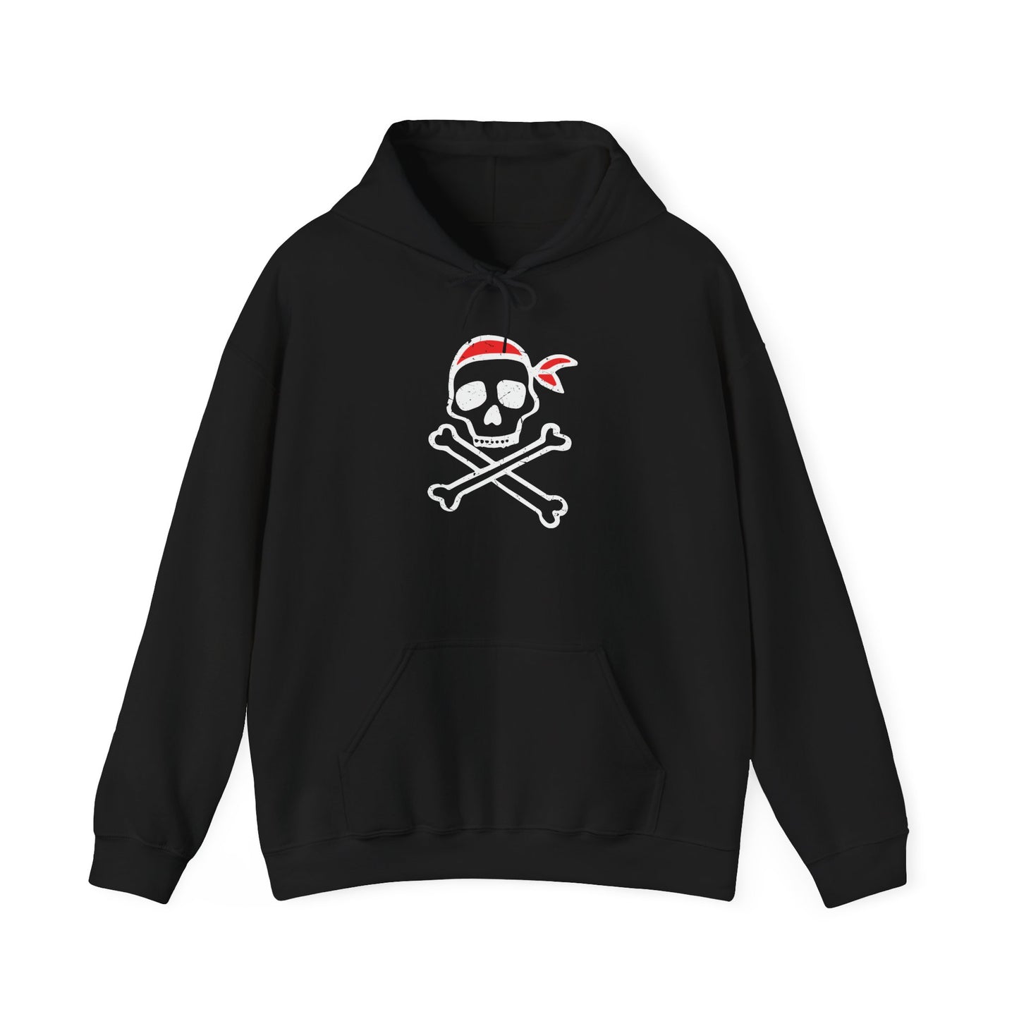 DRAWN SKULL - Premium Unisex Funny Sarcastic Black Hoodie Sweatshirt