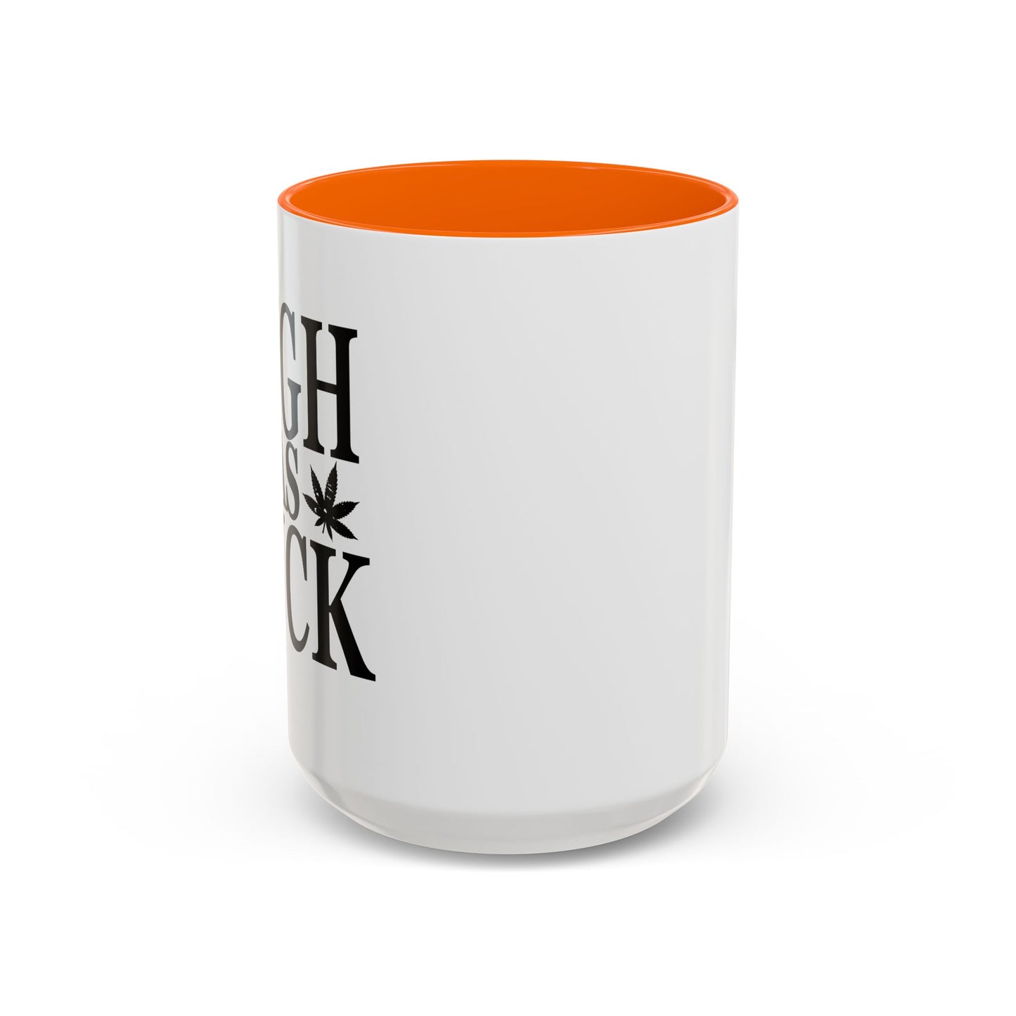 HIGH AS FUCK Accent BiColor Funny Sarcastic Mug