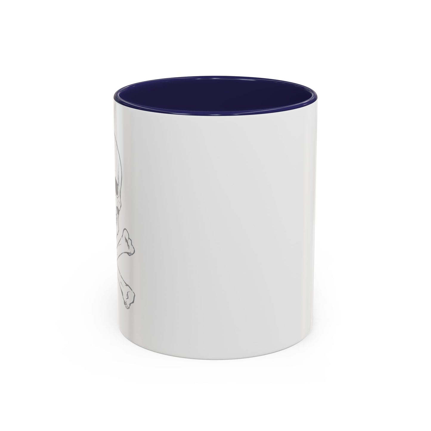 SKETCHY SKULL Accent BiColor Funny Sarcastic Mug