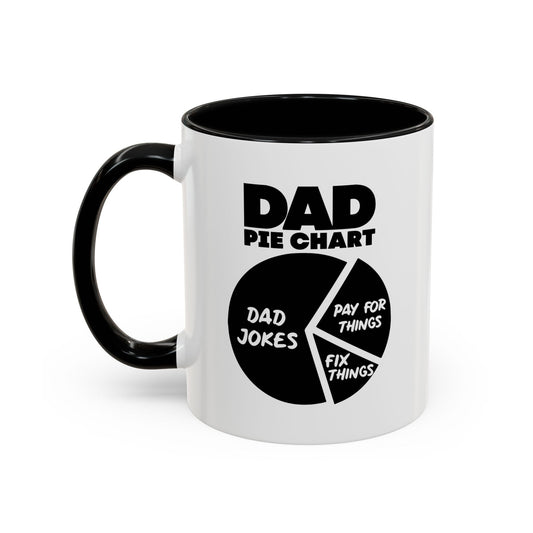 DAD PIE CHART Accent BiColor Funny Sarcastic Mug