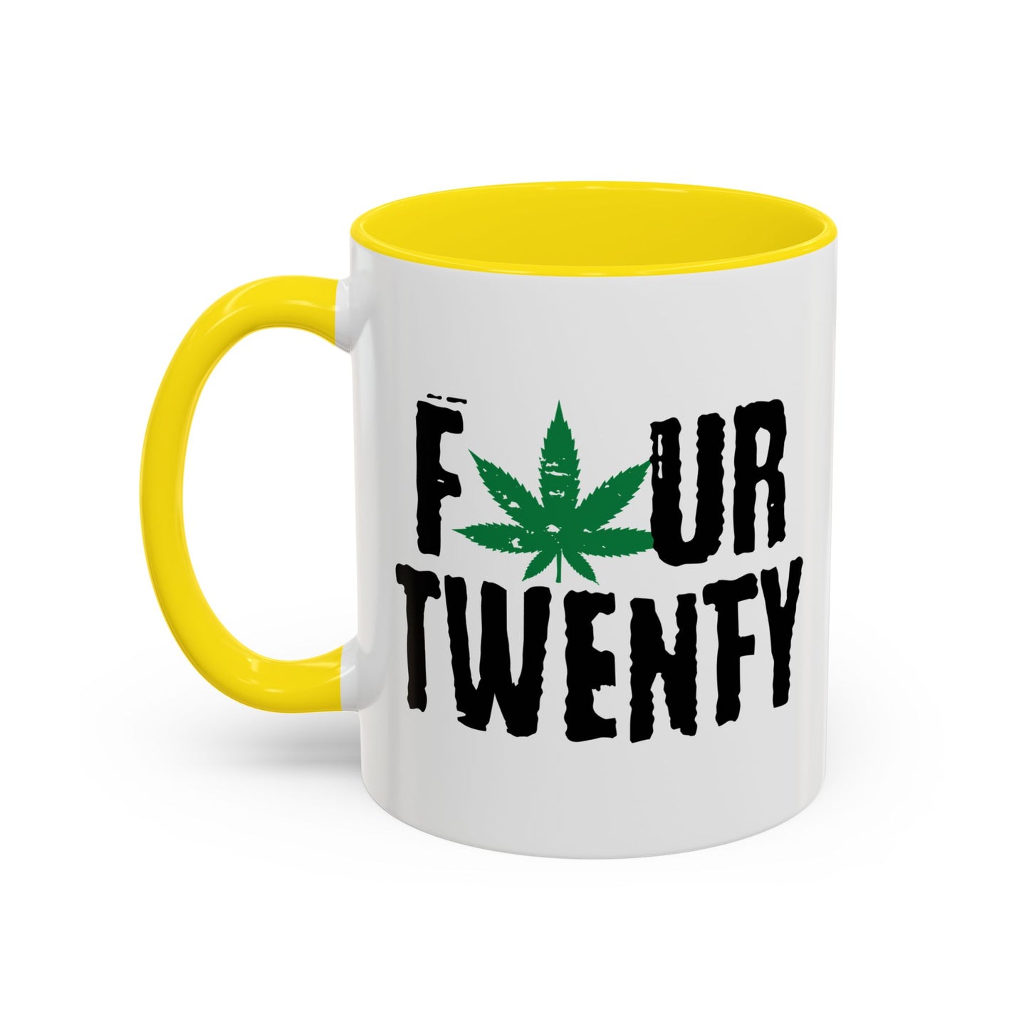 FOUR TWENTY Accent BiColor Funny Sarcastic Mug