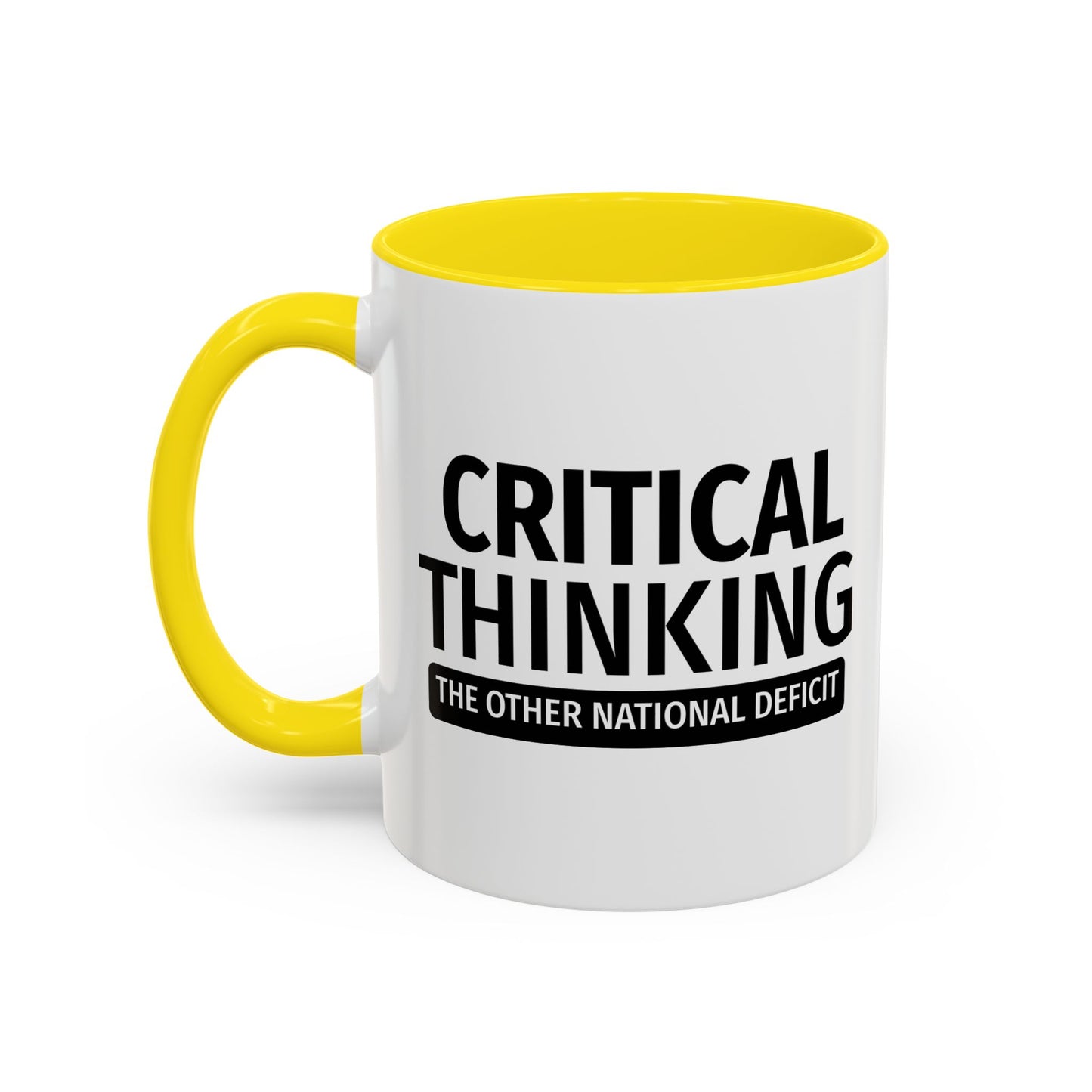 CRITICAL THINKING Accent BiColor Funny Sarcastic Mug