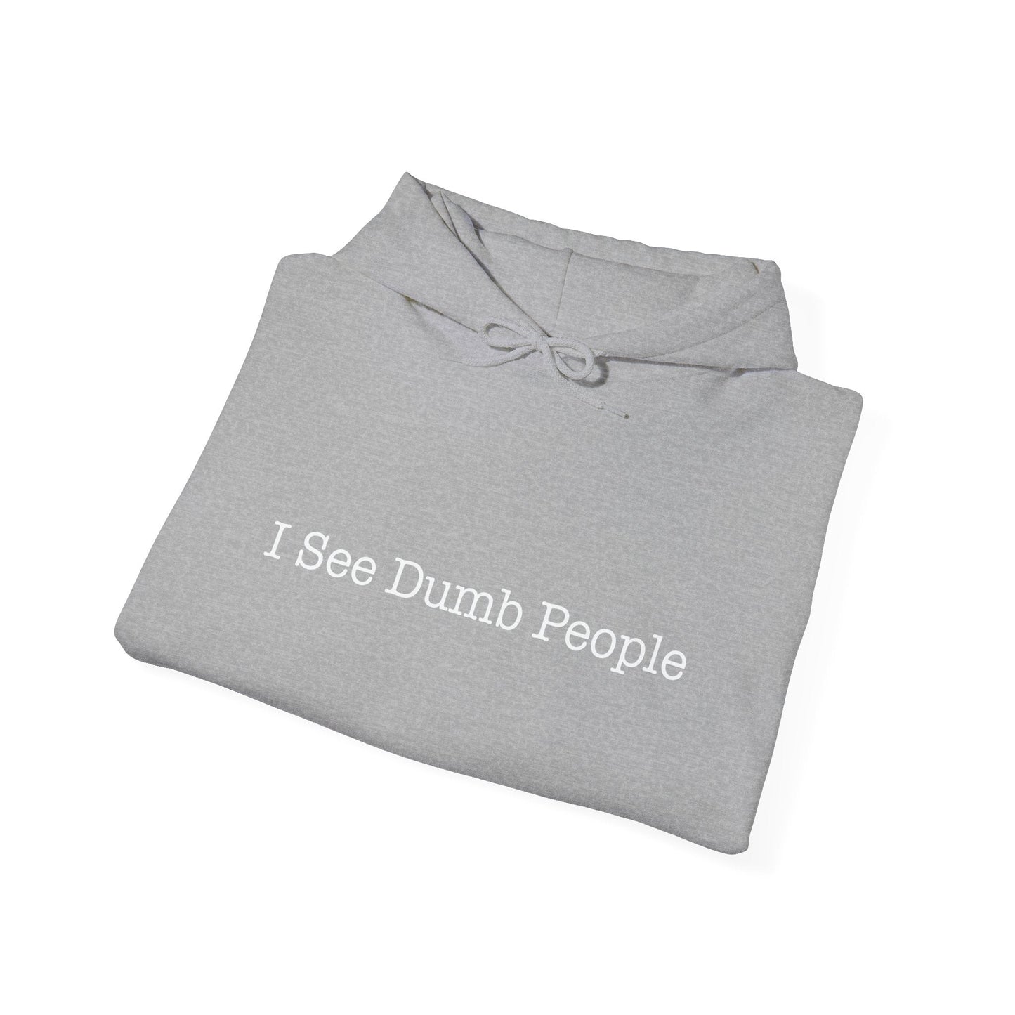 I SEE DUMB PEOPLE - Premium Unisex Funny Sarcastic Black Hoodie Sweatshirt