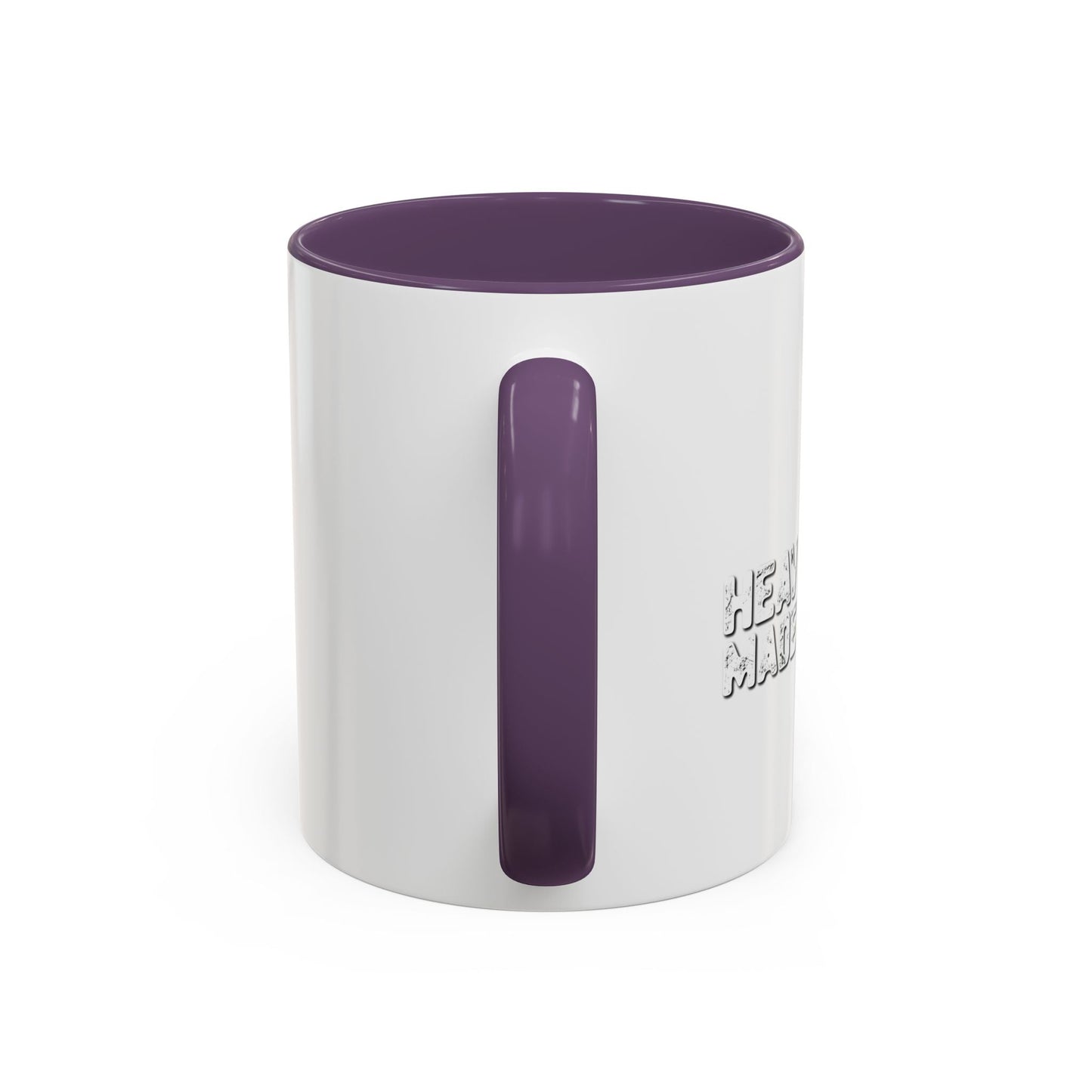 HEAVY METAL MADE ME DO IT Accent BiColor Funny Sarcastic Mug