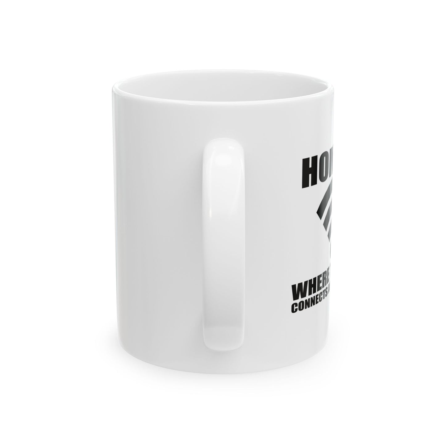 HOME IS WHERE WIFI CONNECTS AUTOMATICALLY FUNNY SARCASTIC WHITE MUG