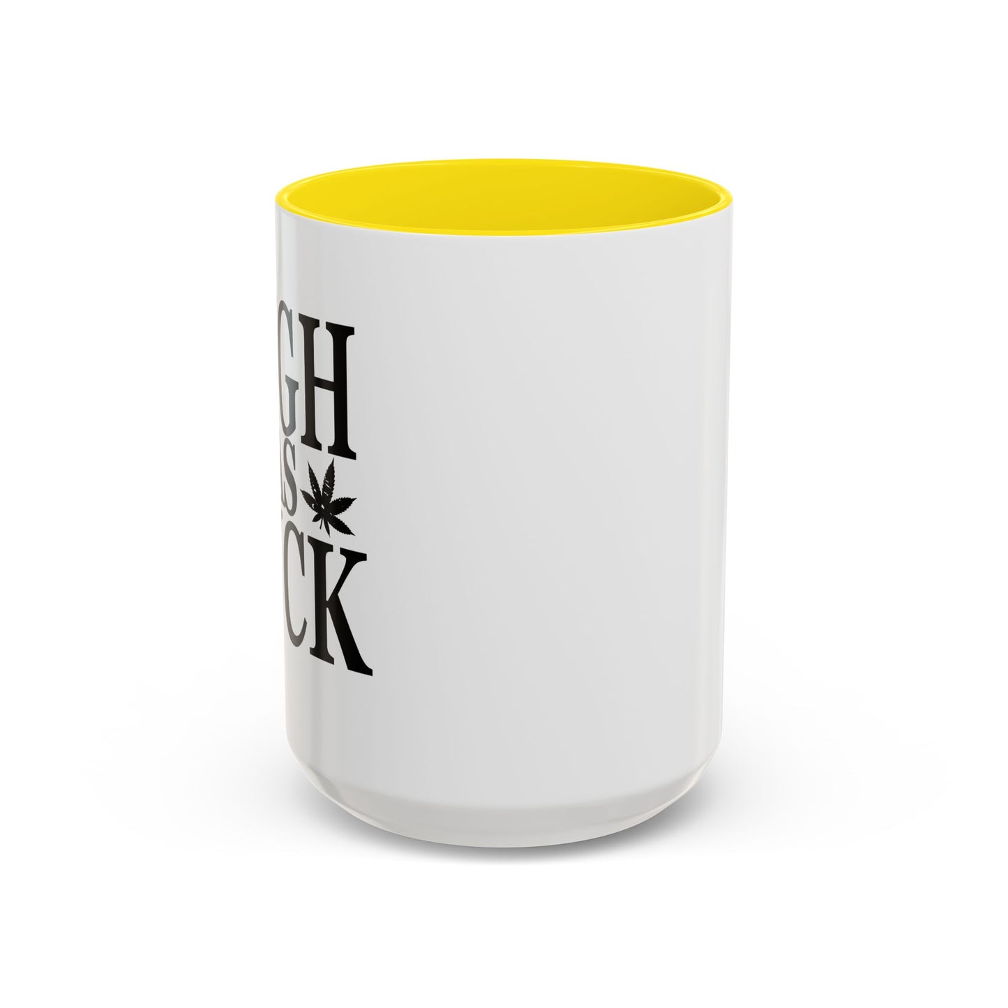 HIGH AS FUCK Accent BiColor Funny Sarcastic Mug