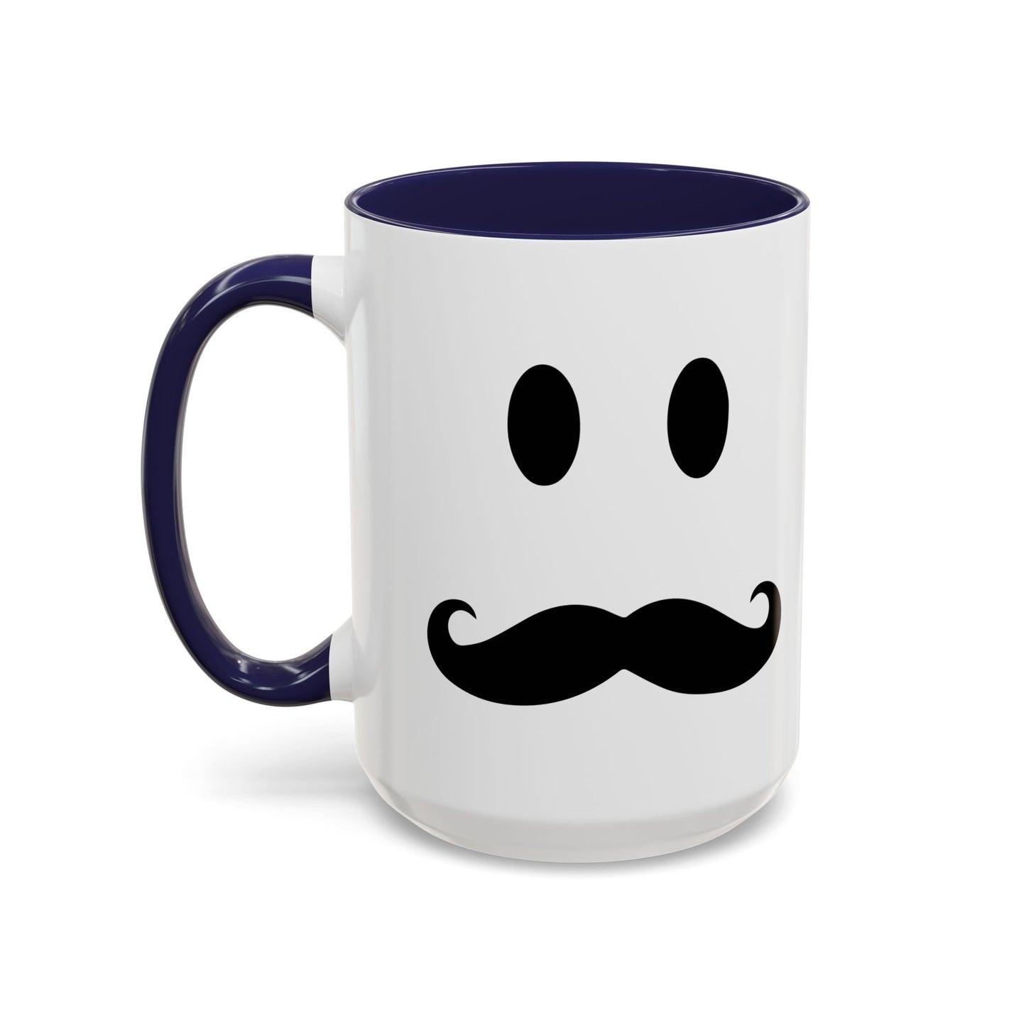 MOUSTACHE SMILE Accent BiColor Funny Sarcastic Mug