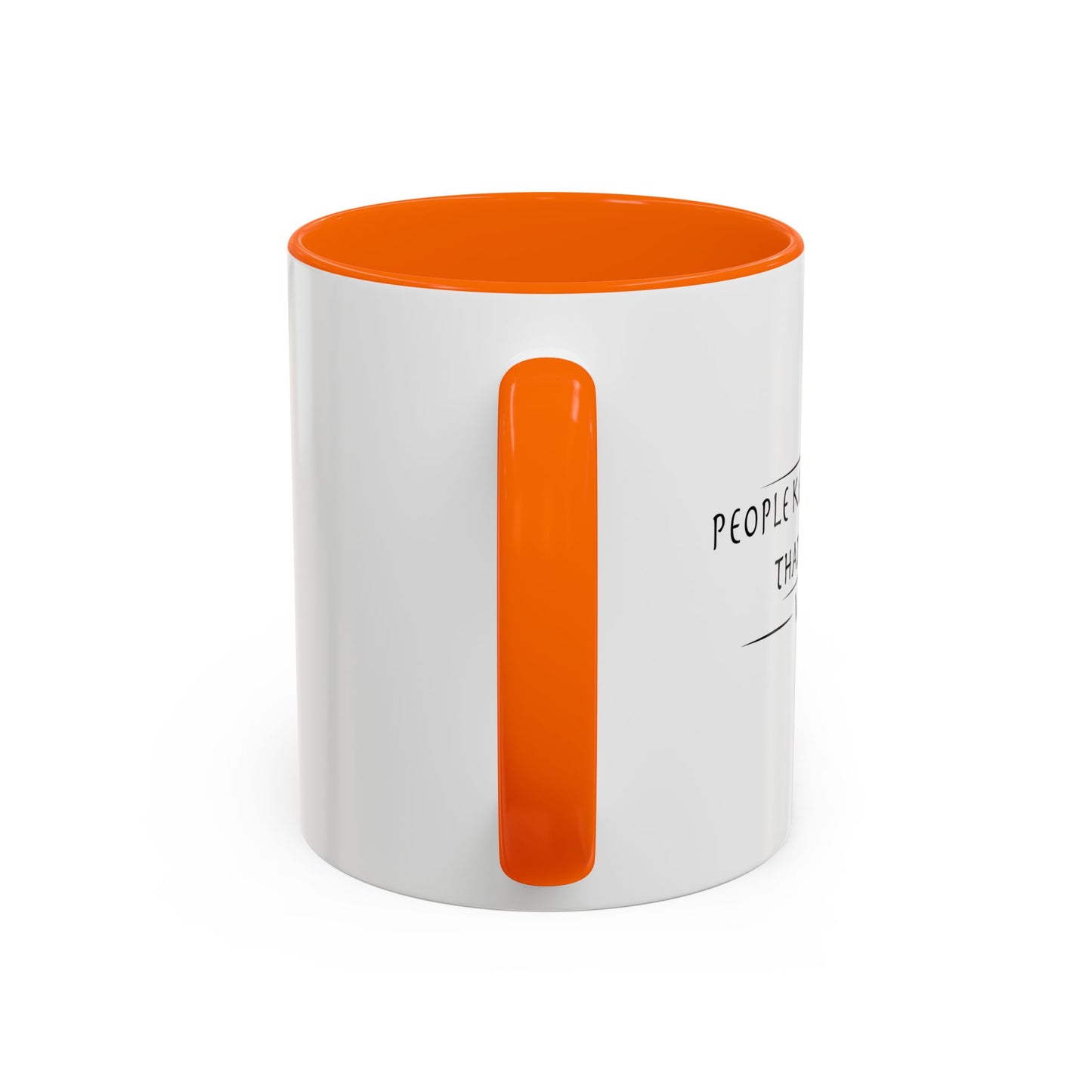 PEOPLE KEEP THINKING THAT I CARE... WEIRD. Accent BiColor Funny Sarcastic Mug