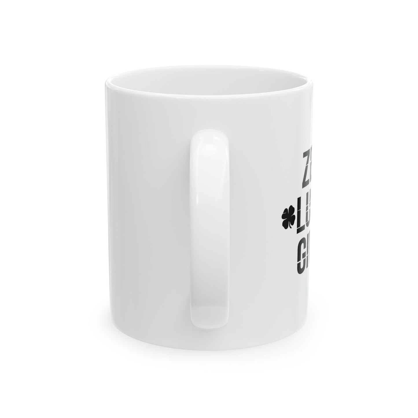 ZERO LUCKS GIVEN FUNNY SARCASTIC WHITE MUG