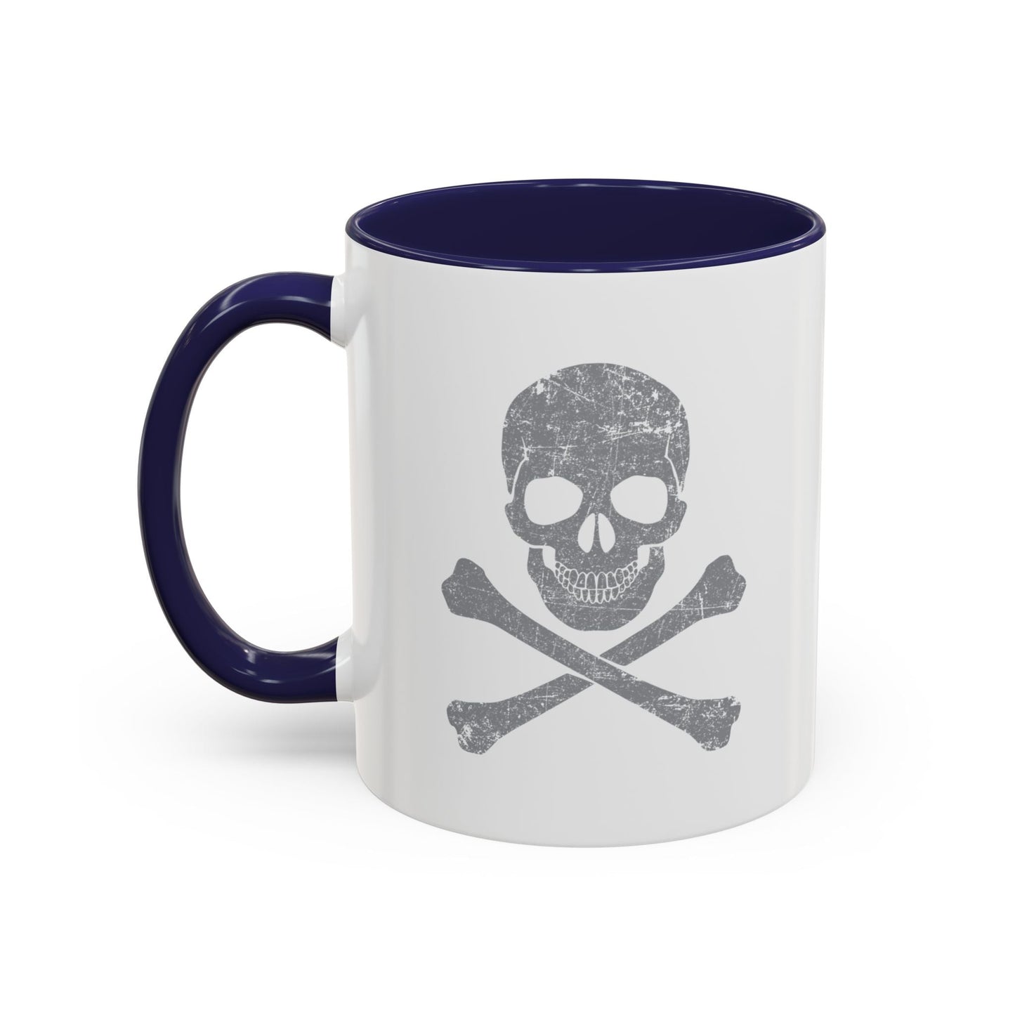 GRAY SKULL BONES Accent BiColor Funny Sarcastic Mug