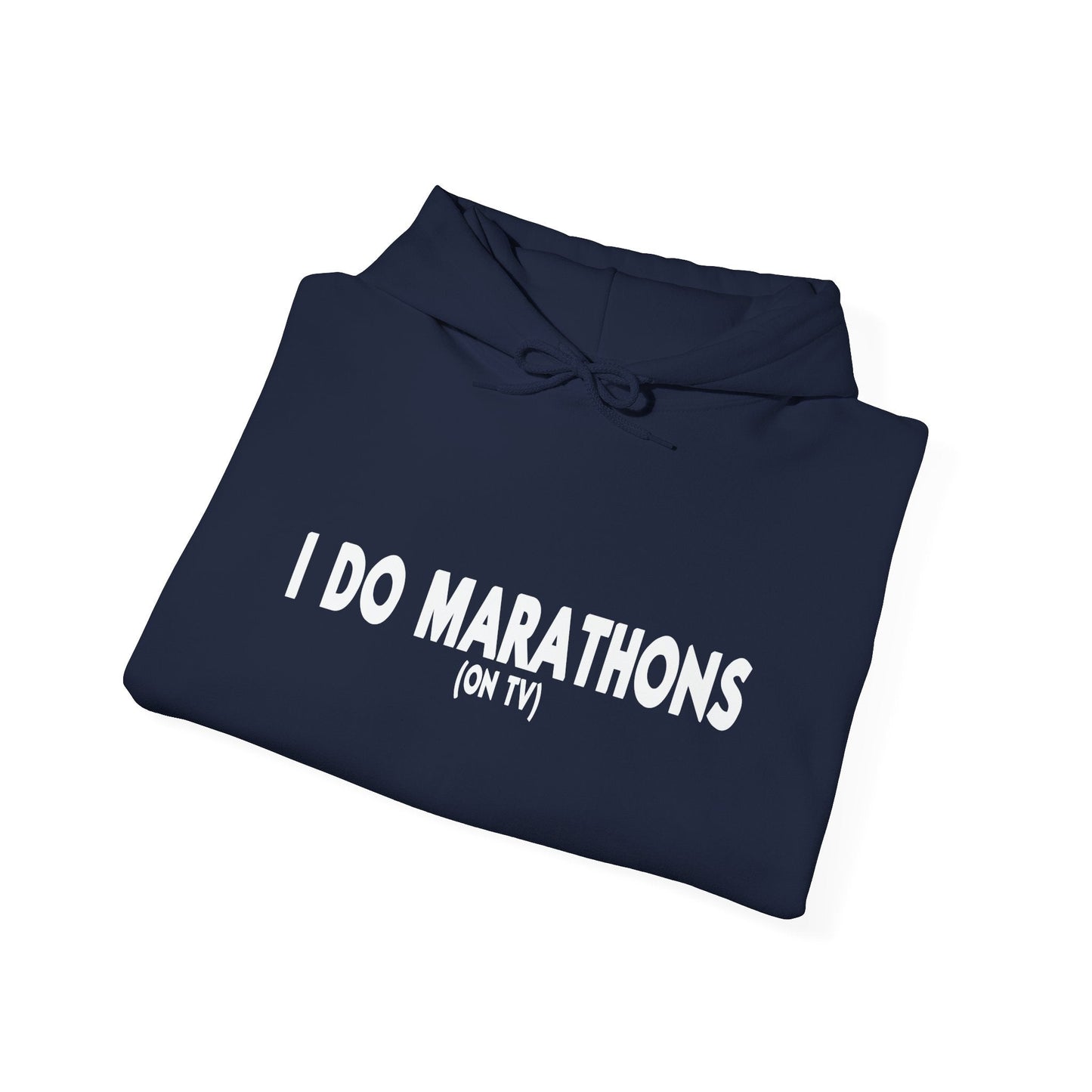 I DO MARATHONS - Premium Unisex Funny Sarcastic Black Hoodie Sweatshirt