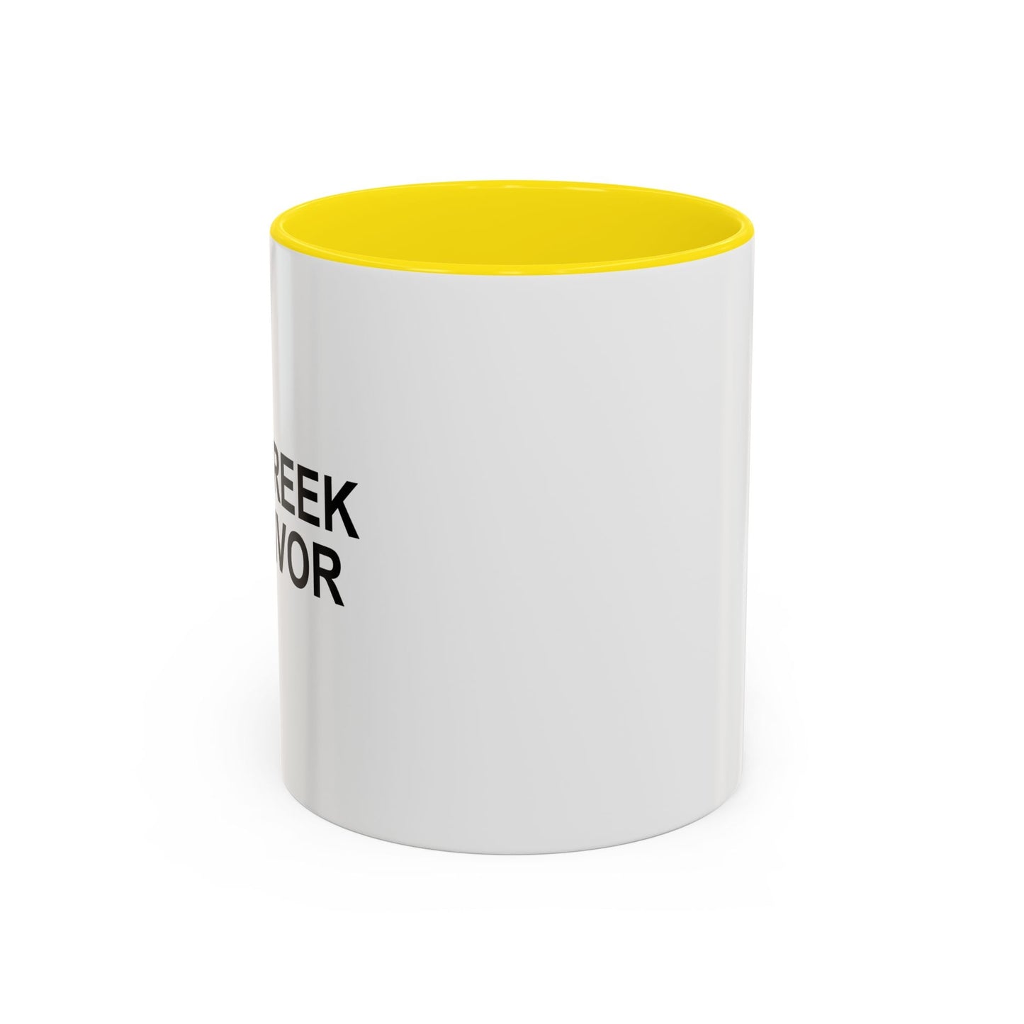 SHIT CREEK SURVIVOR Accent BiColor Funny Sarcastic Mug