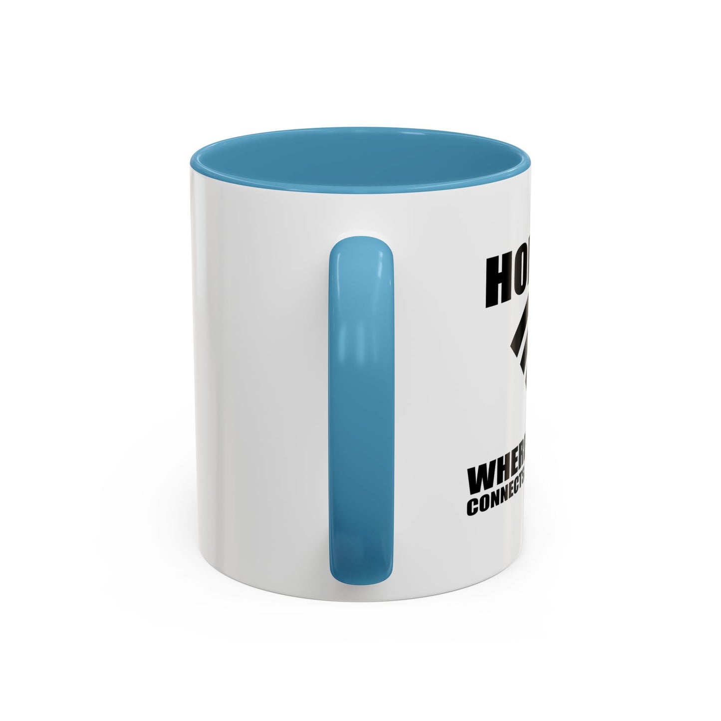 HOME IS WHERE WIFI CONNECTS AUTOMATICALLY Accent BiColor Funny Sarcastic Mug