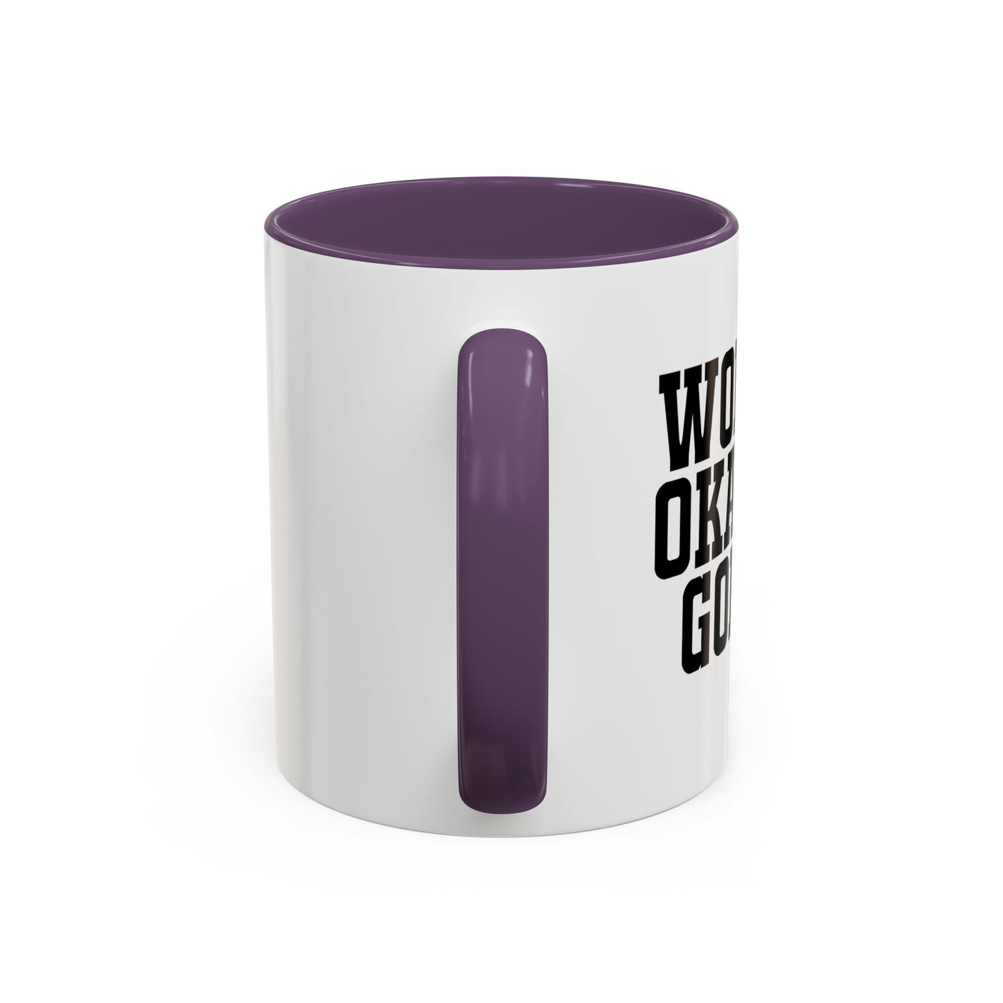 WORLD'S OKAYEST GOLFER Accent BiColor Funny Sarcastic Mug