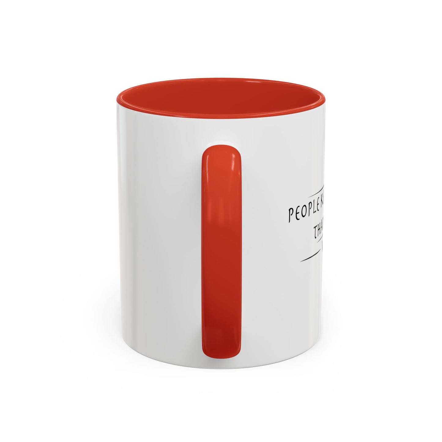 PEOPLE KEEP THINKING THAT I CARE... WEIRD. Accent BiColor Funny Sarcastic Mug