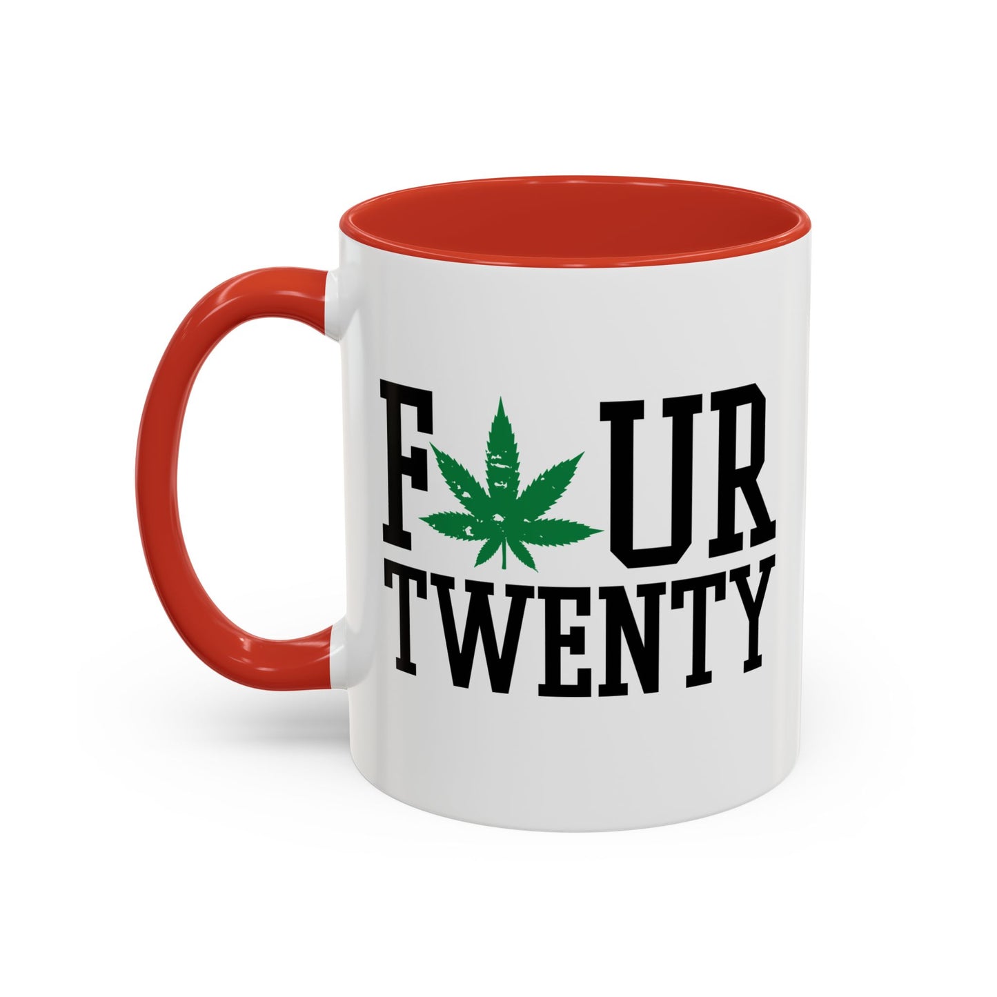 FOUR TWENTY LEAF Accent BiColor Funny Sarcastic Mug