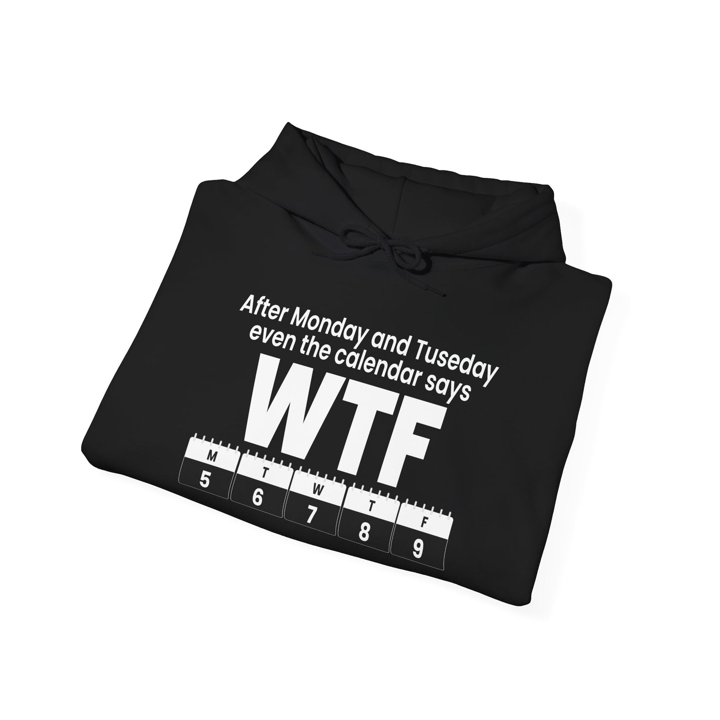 WTF CALENDAR - Premium Unisex Funny Sarcastic Black Hoodie Sweatshirt