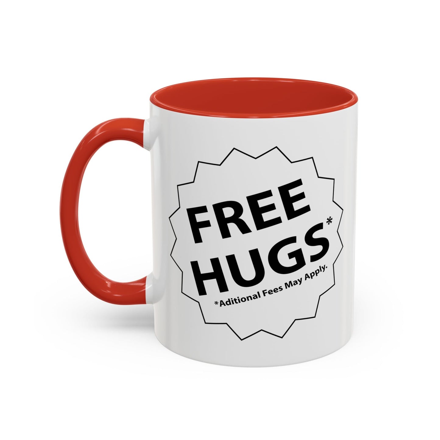 FREE HUGS Accent BiColor Funny Sarcastic Mug