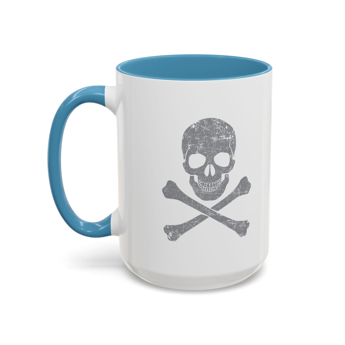 GRAY SKULL BONES Accent BiColor Funny Sarcastic Mug