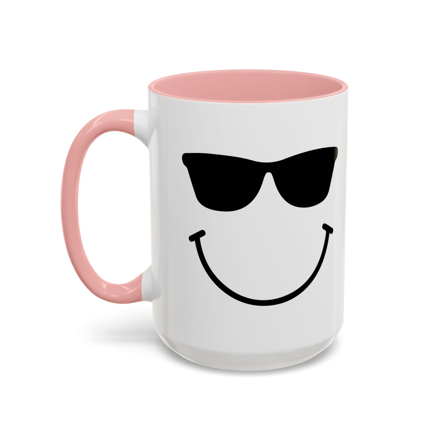 SUNGLASSES SMILE Accent BiColor Funny Sarcastic Mug