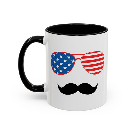 4TH OF JULY SUNGLASSES Accent BiColor Funny Sarcastic Mug