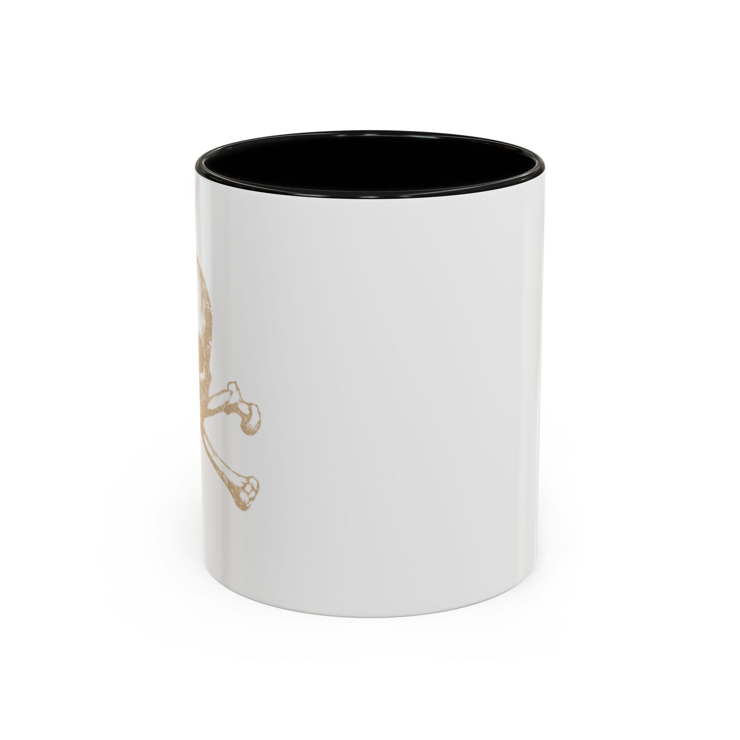 HUMAN SKULL CROSS BONES Accent BiColor Funny Sarcastic Mug