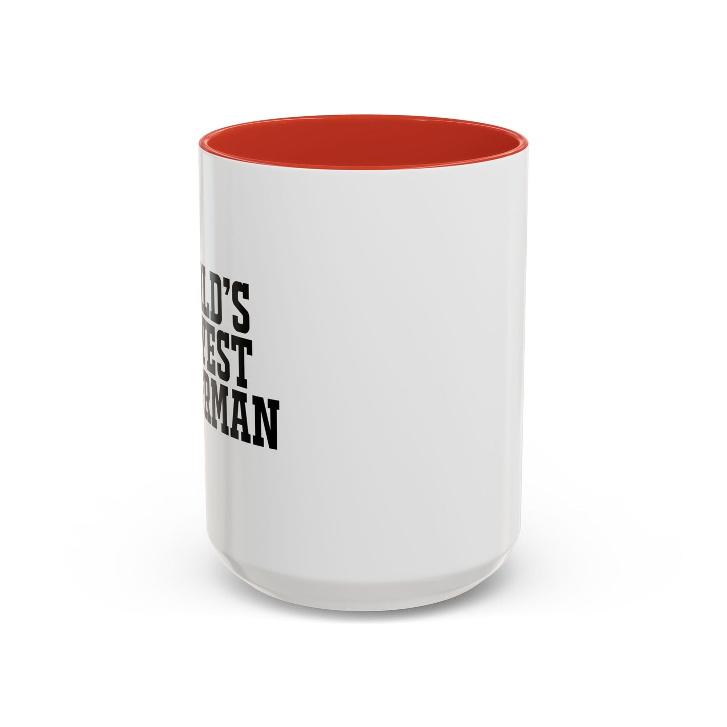 WORLD'S OKAYEST FISHERMAN Accent BiColor Funny Sarcastic Mug