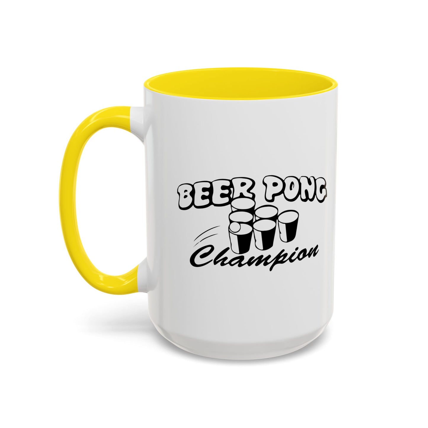 BEER PONG CHAMPION Accent BiColor Funny Sarcastic Mug