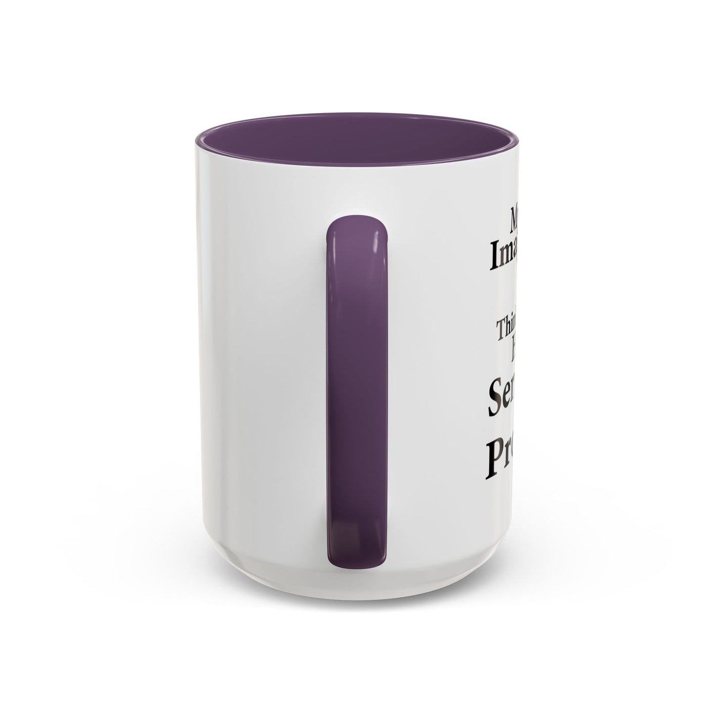 MY IMAGINARY FRIEND THINKS YOU HAVE SERIOUS MENTAL PROBLEMS Accent BiColor Funny Sarcastic Mug