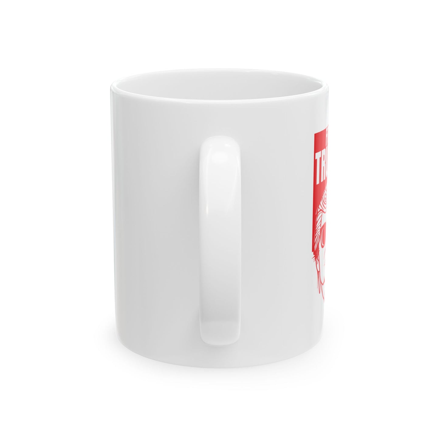 FREE TRUMP RED FUNNY SARCASTIC WHITE MUG