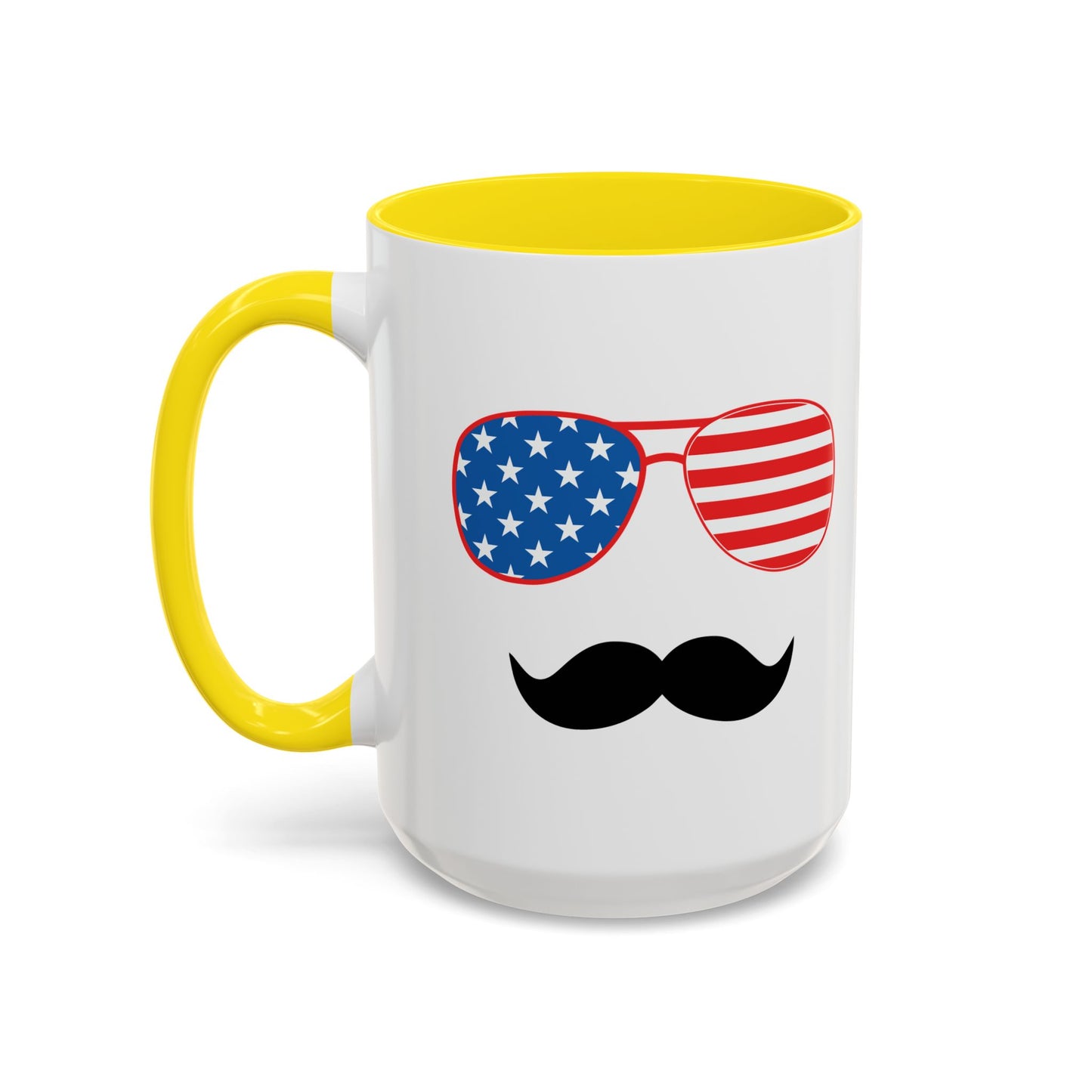 4TH OF JULY SUNGLASSES Accent BiColor Funny Sarcastic Mug