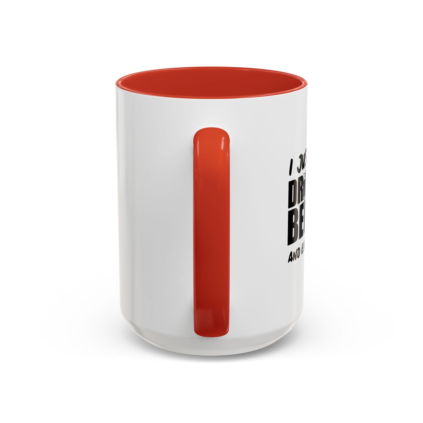 I JUSTWANT TO DRINK BEER & GOLF Accent BiColor Funny Sarcastic Mug