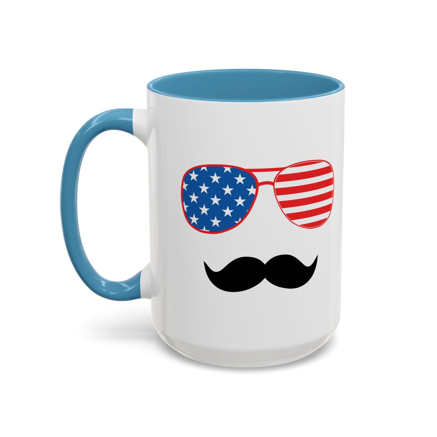 4TH OF JULY SUNGLASSES Accent BiColor Funny Sarcastic Mug