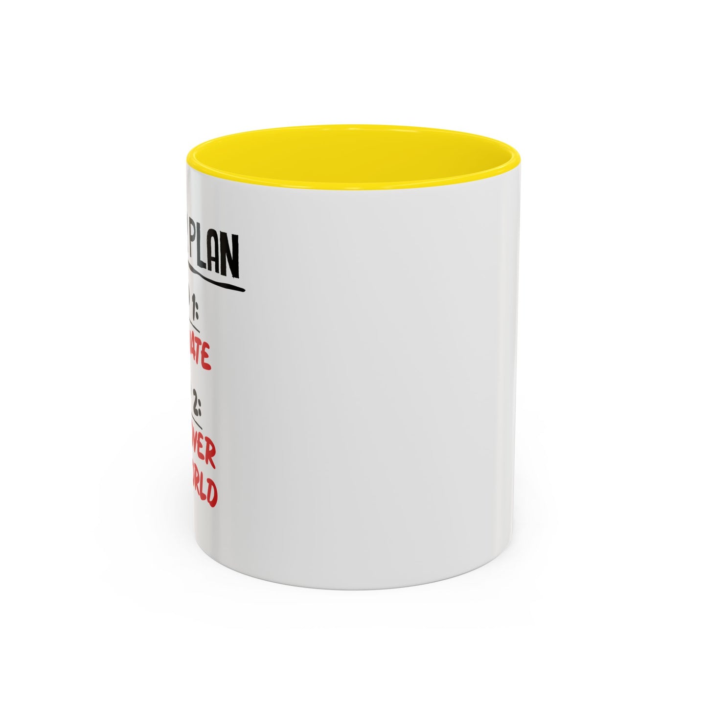 MASTER PLAN Accent BiColor Funny Sarcastic Mug